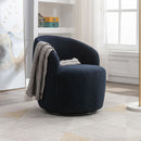 Teddy Fabric Swivel Accent Armchair Barrel Chair by HouseOfZazla