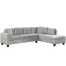 Modern Sectional Sofa With Storage Ottoman, L - Shape Couch With 2 Pillows And Cup Holders by HouseOfZazla