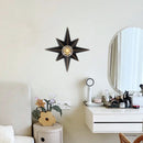 16 inch Flush Mount Ceiling Light, Industrial Black Metal Star Ceiling Lights