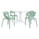 4 Piece Set Of Modern Designed Single Chairs With Round Table