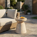Outdoor Ponti Travertine Side Table