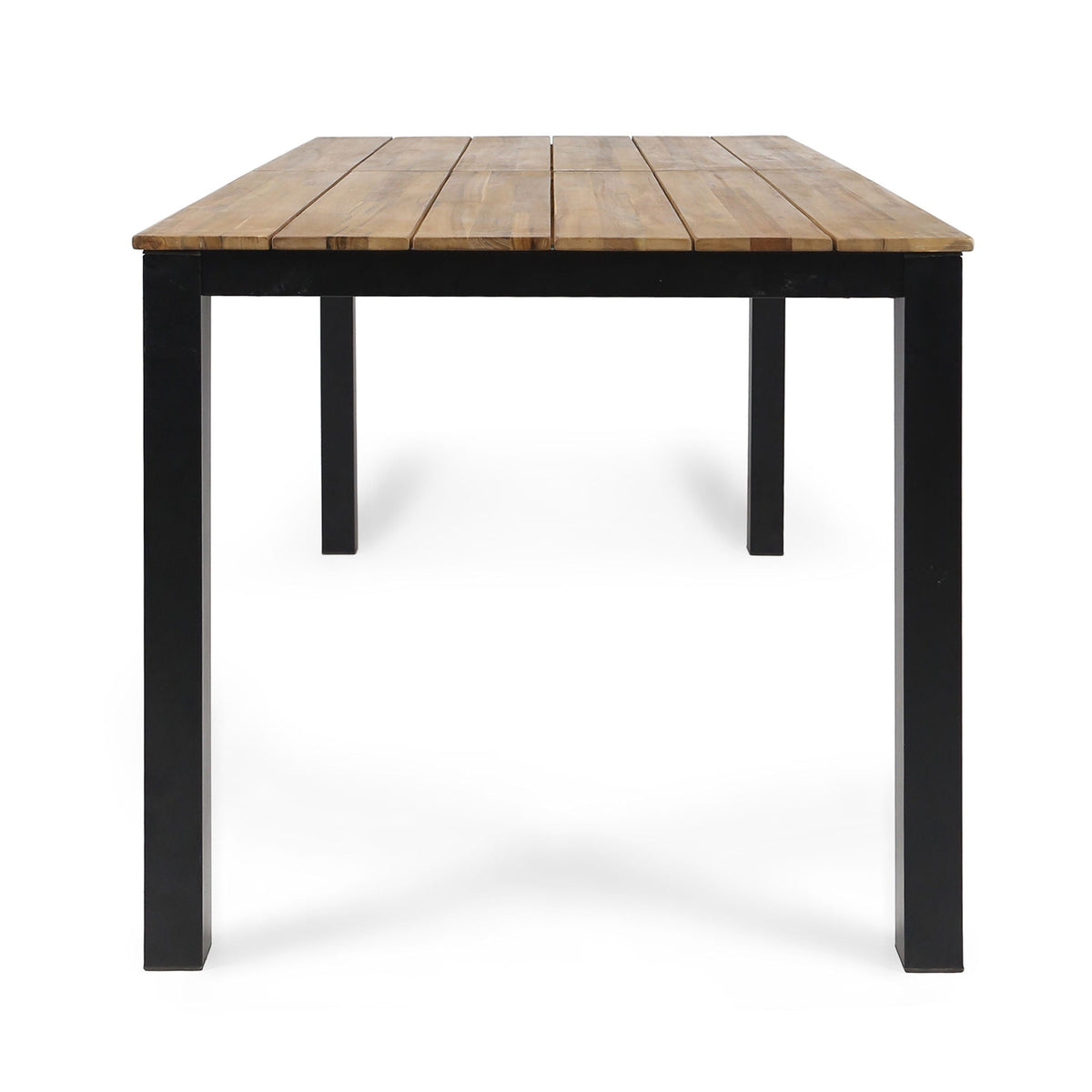 Rectangular Outdoor Dining Table Tabletop With Iron Legs - Black, photo 2 of 12