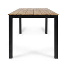 Rectangular Outdoor Dining Table Tabletop With Iron Legs - Black by HouseOfZazla