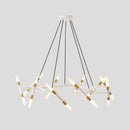 41" White & Golden Modern Chandelier Light Fixture