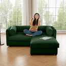 Contemporary Elegant Sofa With Storage And Ottoman