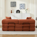 Folding Sofa Bed 78.5" Convertible Couch with 2 Pillows