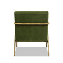 Aerin - Hammered Brass Upholstered Accent Arm Chair by HouseOfZazla