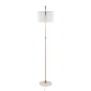 Leslie - Glam / Art Deco Floor Lamp - Gold / White