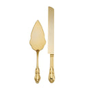 Knife & Server Set In Gold Tone Finish by creativegiftsdirect