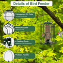 Metal Bird Feeder: Squirrel-Proof Seed Feeder with 4 Ports by LJGDeals