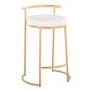 Fuji - Round Contemporary Fixed Height Counter Stool (Set of 2) by HouseOfZazla