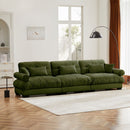 Modern Sofa With Bolstered Armrests And Pillows by HouseOfZazla