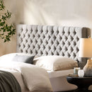 Queen Size Headboard With Button Tufting - Light Gray by HouseOfZazla