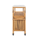 Outdoor Patio Acacia Wood Bar Cart by HouseOfZazla