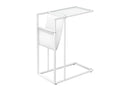 Accent Table, C-Shaped, Contemporary and Modern - White by HouseOfZazla