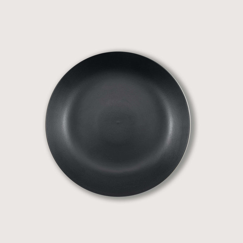 Matte Black Ceramic Footed Bowl