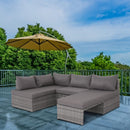 Patio Sofa With Cushions - Gray by Unique Piece Furniture