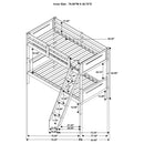 Littleton Wood Twin Over Twin Bunk Bed Grey