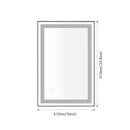 36x24 LED Lighted Bathroom Wall Mounted Mirror with High Lumen+Anti-Fog Separately Control