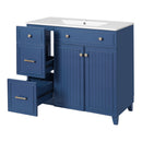 Bathroom Vanity With Sink, Soft Close Doors, Adjustable Shelves by HouseOfZazla