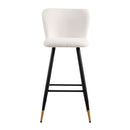 Modern Style Barstool, Tipped Ends, Suitable For Various Decoration Styles - White by HouseOfZazla