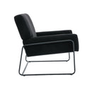 Accent Chair - Modern Industrial Slant Armchair with Metal Frame - Premium High Density Soft Single chair for Living Room Bedroom