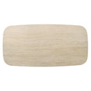 Lark - Dining Table - Travertine / Black