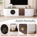 Modern Minimalist TV Stand For TVs Up To 80" With 3 Drawers And 1 Shelf