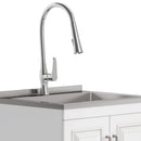 Darwin - Deluxe Laundry Cabinet With Pull-Out Faucet And Stainless Steel Sink by HouseOfZazla