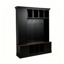 Vibe Haus 62.2'' Farmhouse Hall Tree with Shoe Storage Bench
