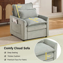 Modern Single Seat Accent Chair With Side Storage Pockets by HouseOfZazla