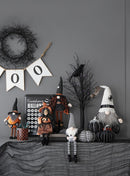 Standing Gnome With Gnome & Holding Banner, For Halloween Decor