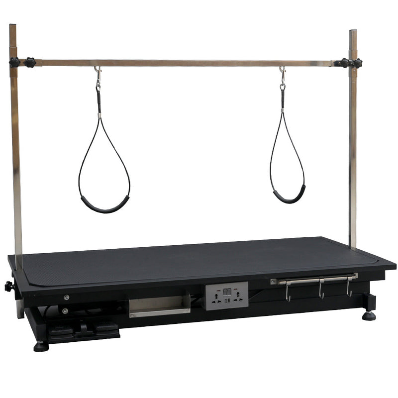 electric pet grooming table, 110V/220V professional groomer recommend super Deluxe electric pet grooming table, 110V/220V professional groomer recommend height adjust from 8 up to 36inch BLACK COLOR