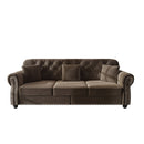 Upholstered Sofa Set With Nailhead Trim And Rolled Armrests, Includes Pillows