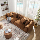 Nordic Modern Sofa With Removable Pillowcase, High Density Sponge Filling, 4 Throw Pillows by Unique Piece Furniture