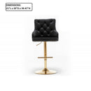 Adjustable Swivel Bar Stool With Nailhead Trim (Set of 2) by HouseOfZazla