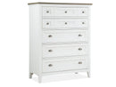 Heron Cove - Two Tone Drawer Chest - Chalk White And Dovetail Gray by Unique Piece Furniture