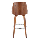 Gianna - Mid Century Modern Fixed Height Barstool With Swivel With Round Footrest (Set of 2)