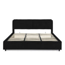 Storage Upholstered Hydraulic Platform Bed With Integrated Headboard