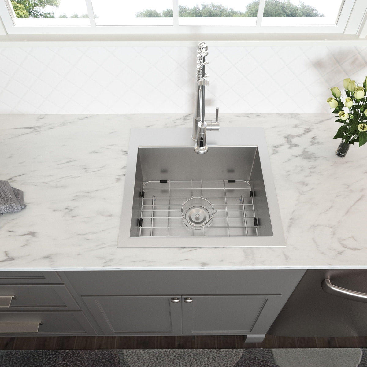 Stainless Steel Drop In Kitchen Sink, Topmount, photo 7 of 40