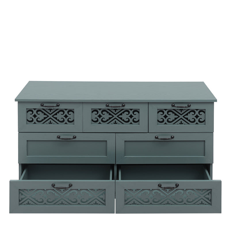 7 Drawer Cabinet, American Furniture, Suitable for Bedroom, Living Room, Study