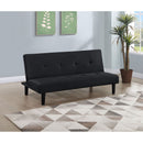 Boston - Tufted Convertible Sofa Bed Armless Design - Black by HouseOfZazla