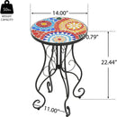 Outdoor Side Table,Colorful+Black