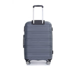 Hardshell Suitcase Spinner Wheels PP Luggage Sets Lightweight Durable Suitcase with TSA Lock,3-Piece Set (20/24/28), Gray