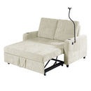 Modern Loveseat Pull Out Sofa Bed With Adjustable Backrest, Two Cup Holders, A Phone Holder, Three Charging Ports And Side Storage Pockets For Living Room by HouseOfZazla