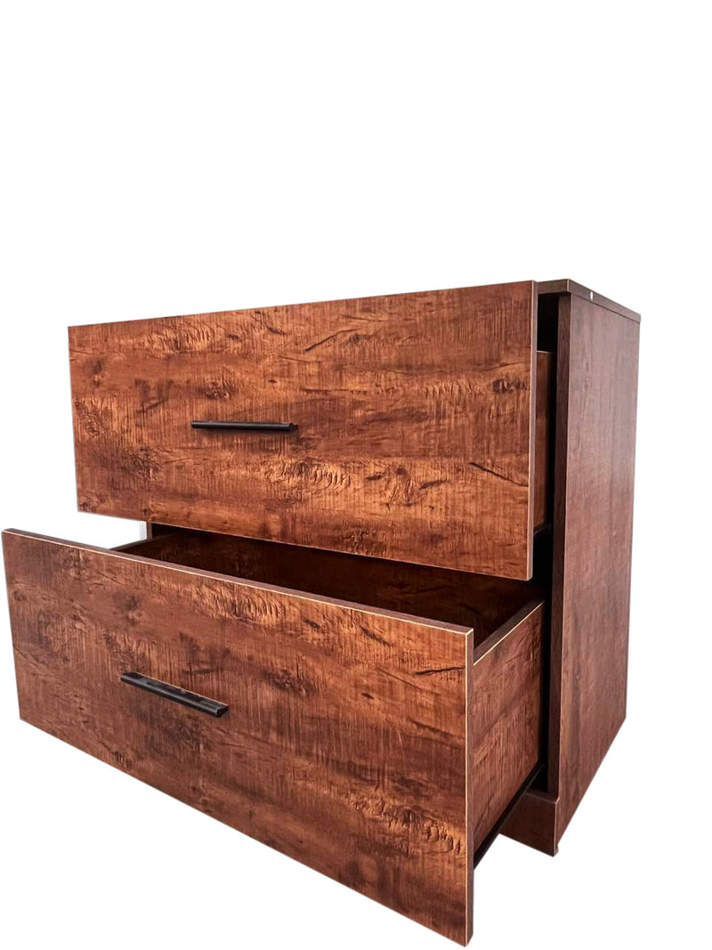 2 -Drawer Lateral Filing Cabinet,Storage Filing Cabinet for Home Office, Walnut