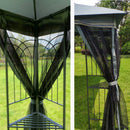 Patio Gazebo Tent With Ventilated Double Roof And Mosquito Net by Unique Piece Furniture
