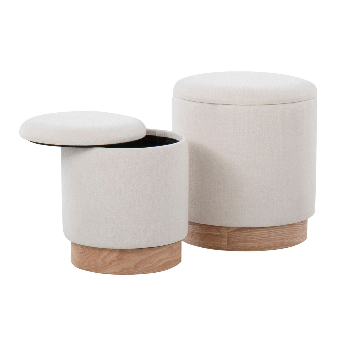 Marla - Contemporary, Nesting Ottoman Set, photo 3 of 10