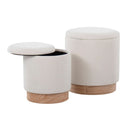 Marla - Contemporary, Nesting Ottoman Set by HouseOfZazla