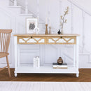 48 inch Long Console Table with 2 Drawers and 1 Bottom Shelf for Entryway Hallway Easy Assembly - Traditional Craftsmanship and Functionality Combined